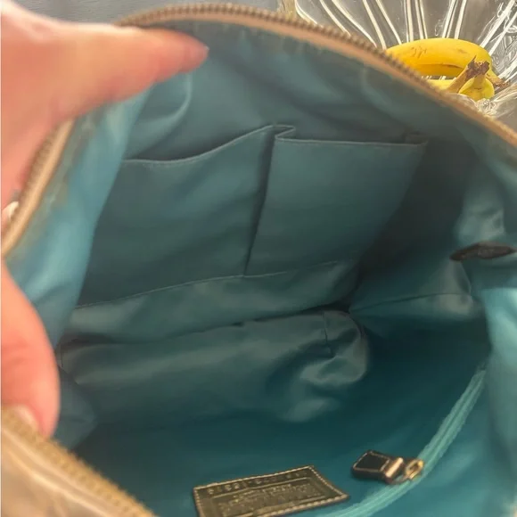 Coach Poppy drawstring Signature Beige and Tan Shoulder Bag - Picture 10 of 17